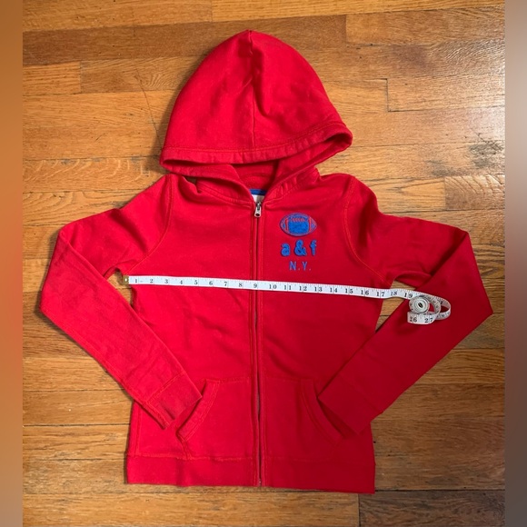 Abercrombie Red Y2K Zip-Up Hoodie - Picture 3 of 7
